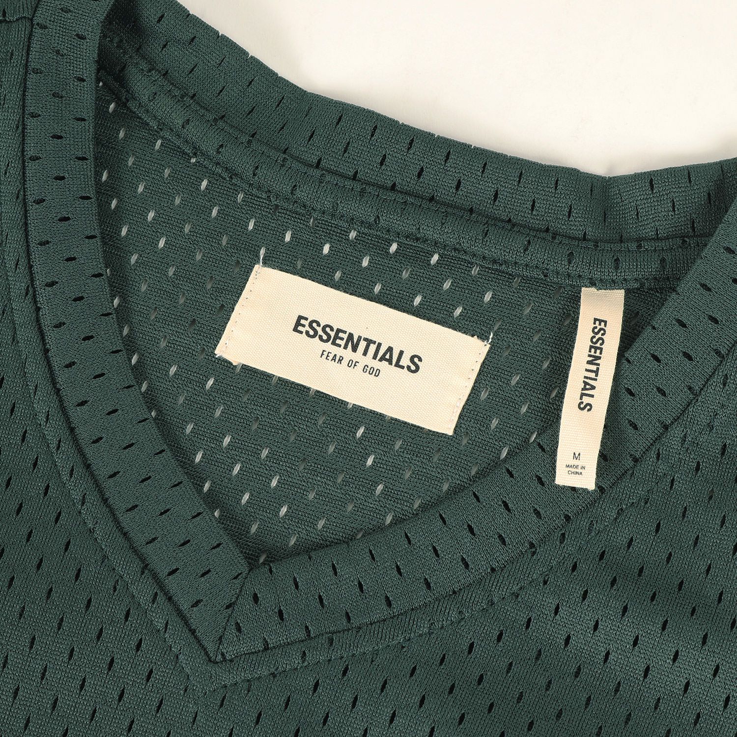 fog essentials Vネック 半袖メッシュTシャツ Mサイズ 白 新品 ホワイト fear of god