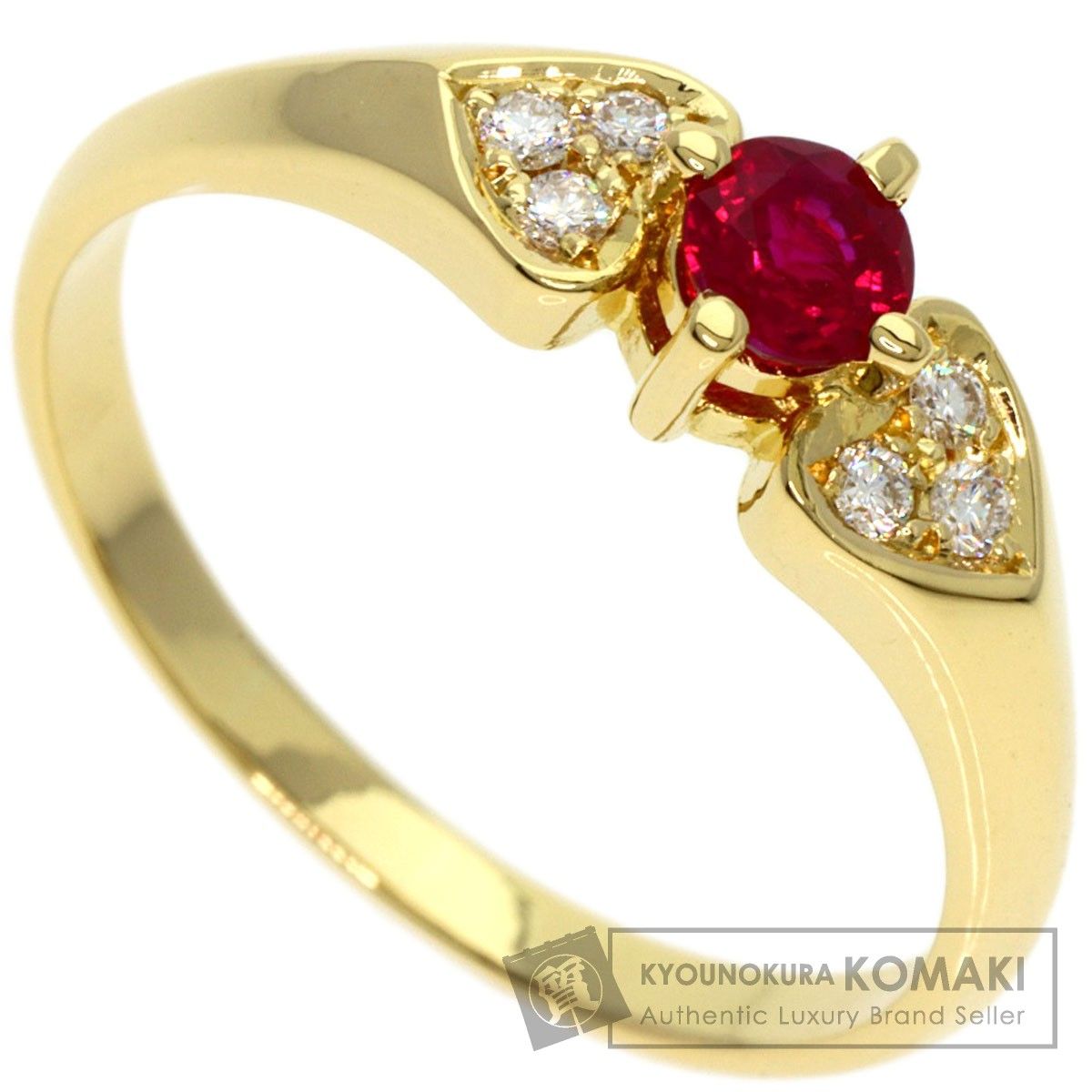 MIKIMOTO ミキモト ルビー ダイヤモンド ハートモチーフ リング・指輪  