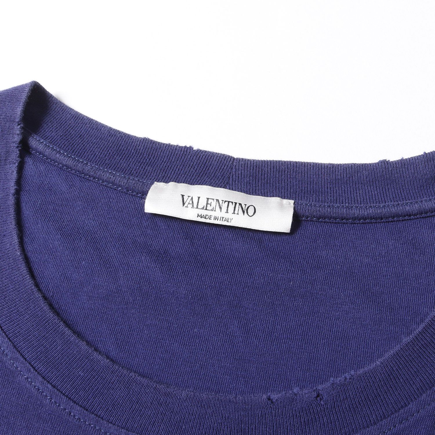 VALENTINO ヴァレンティノ Tシャツ サイズ:S ダメージ加工 ラメ ...