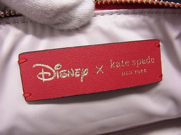 ■新品■未使用■ kate spade ケイトスペード K8243 ディズニーコラボ 101匹わんちゃん クルエラ レザー 化粧ポーチ レッド系 BF2243