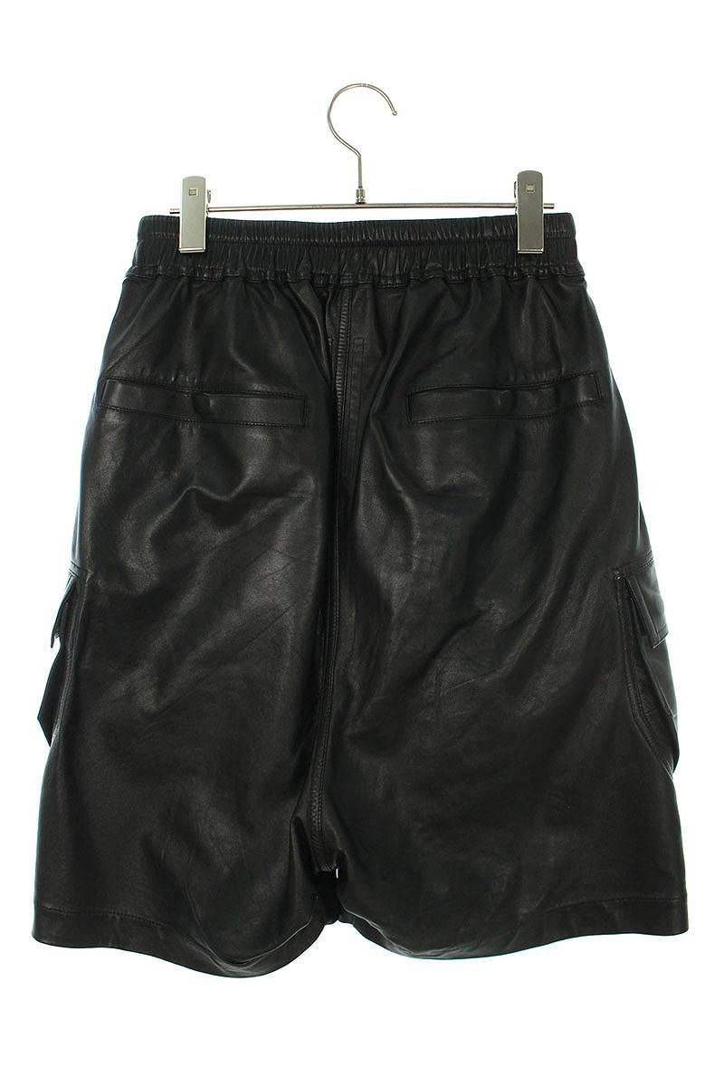 リックオウエンス 23SS RR01C4300-LLP CARGOBELA SSHORTS ラムレザーカーゴベラハーフパンツ メンズ 44