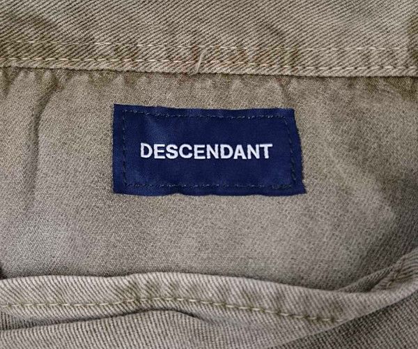 DECENDANT 18AW BAGUETTE TWILL TOTE BAG ロゴ トートバッグ オリーブ