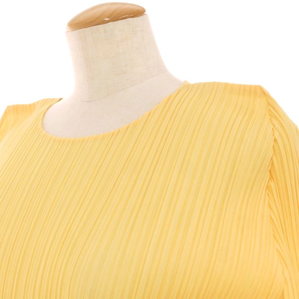 黄色半袖PLEATS PLEASEサイズ3 中古】プリーツプリーズ PLEATS PLEASE 2025年春夏 ポリエステル