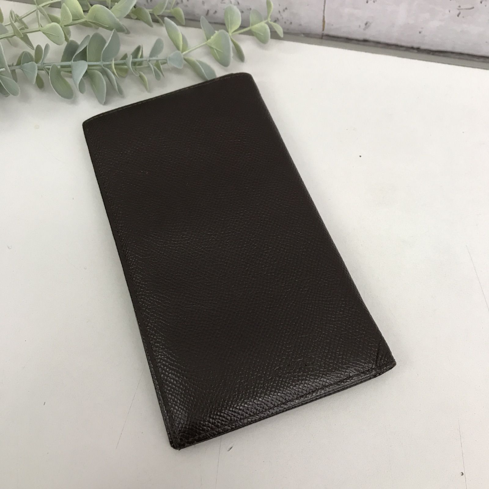 【3869-1】ブルガリ　BVLGARI レザー長財布　お札カード入れ　ブラウン