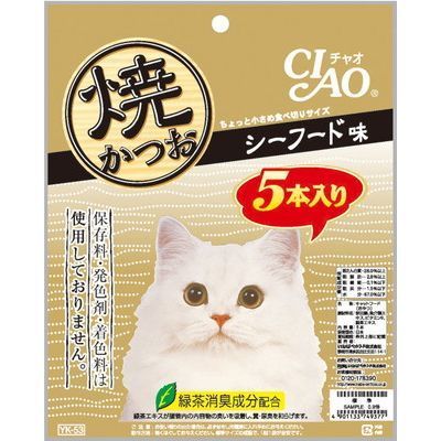 いなば CIAO 焼かつお シーフード味 5本入り×16袋