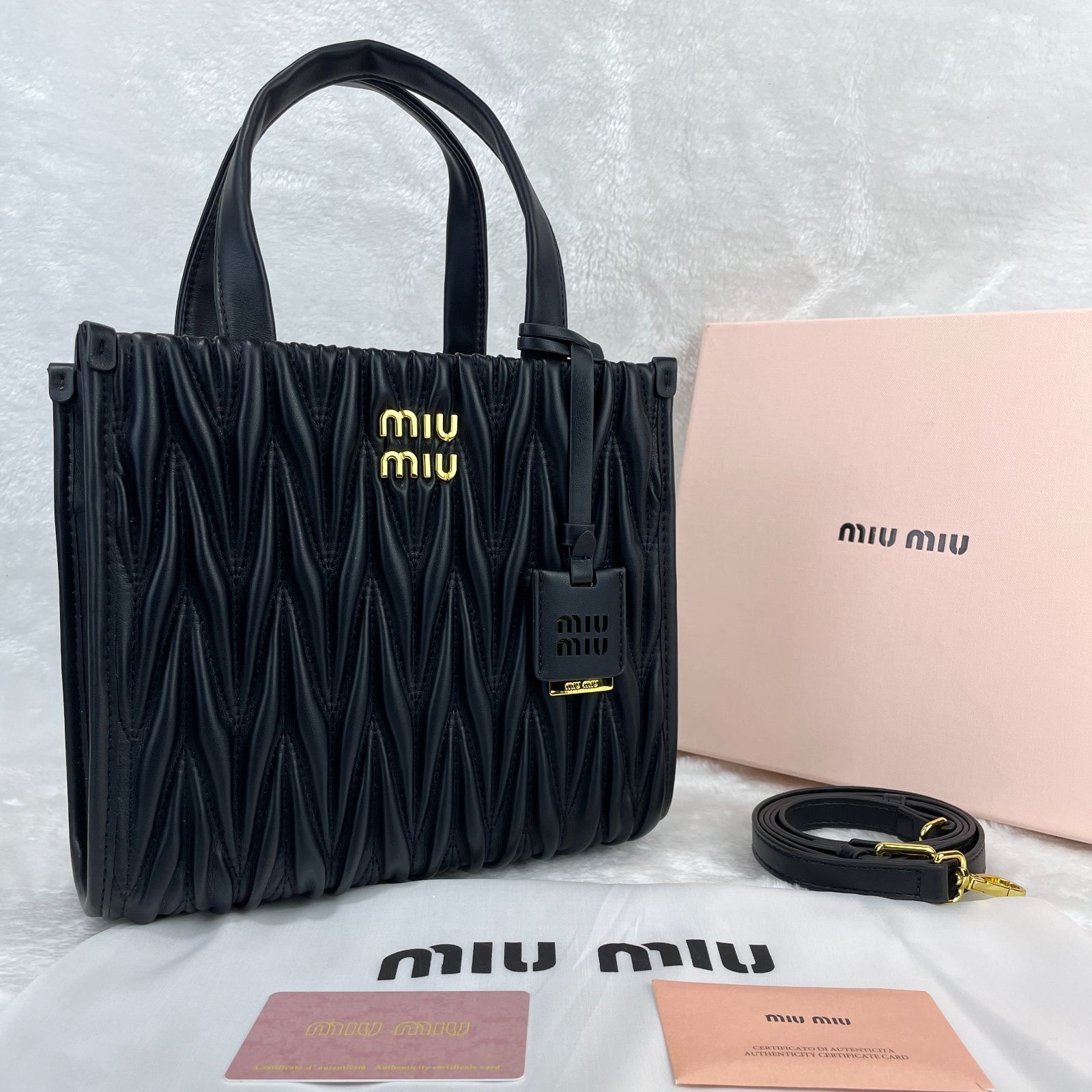 即発・箱付き】MIUMIU トートバッグ ショルダーバッグ - メルカリ