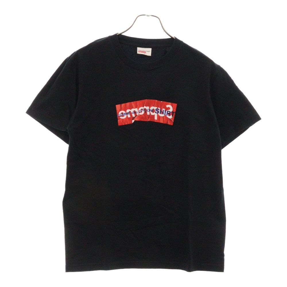 SUPREME (シュプリーム) 17SS ×COMME des GARCONS BOX Logo Tee コムデギャルソンシャツ ボックスロゴ半袖Tシャツ カットソー ブラック