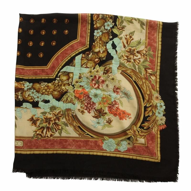 タグ付き】GUCCI グッチ フローラ 花柄 スカーフ ストール