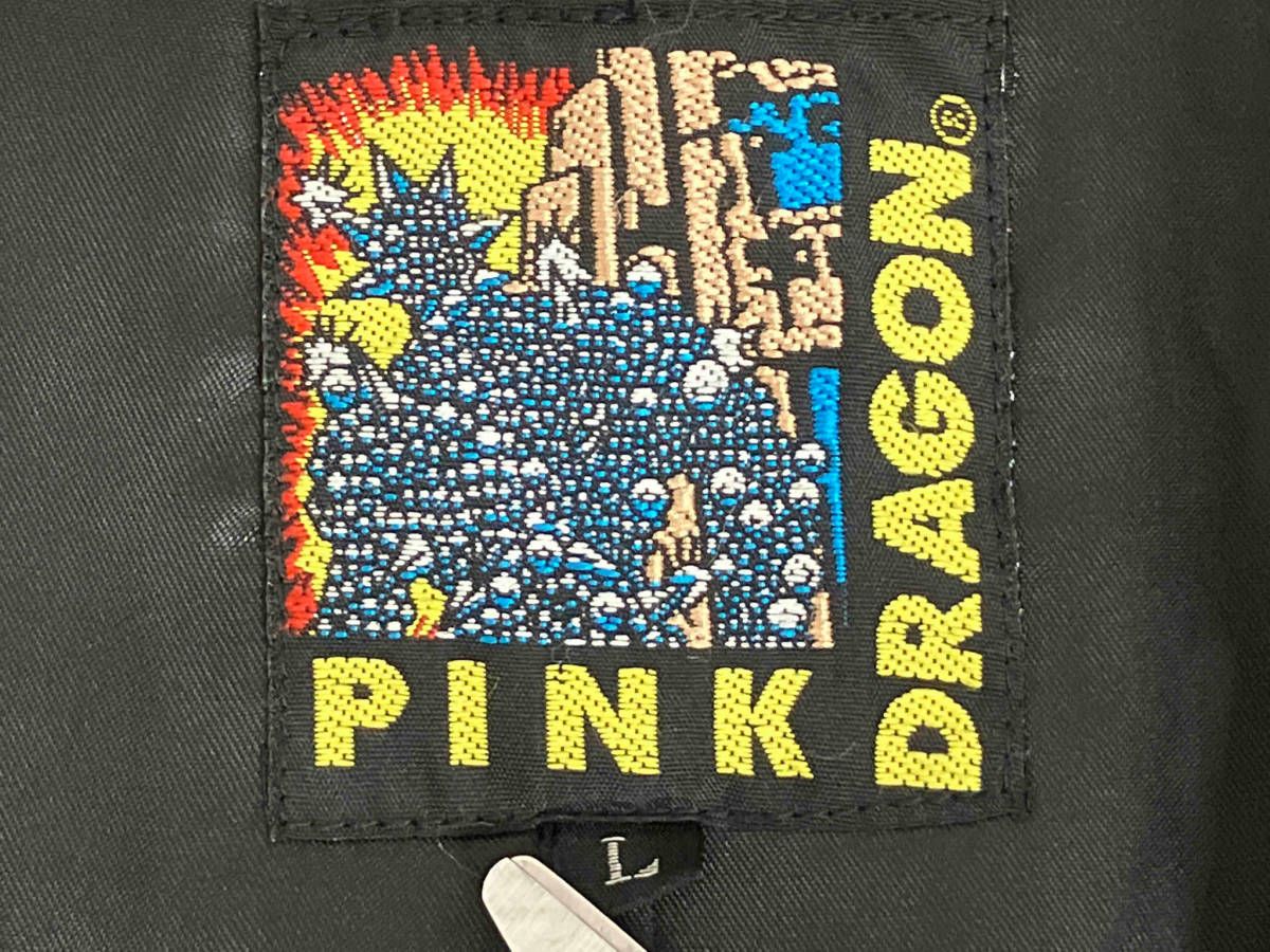 CREAM SODA PINK DRAGON EDWORD JACKET BACK LOGO BLACK クリームソーダ ピンクドラゴン エドワードジャケット  バックロゴ刺繍 サイズL - メルカリ