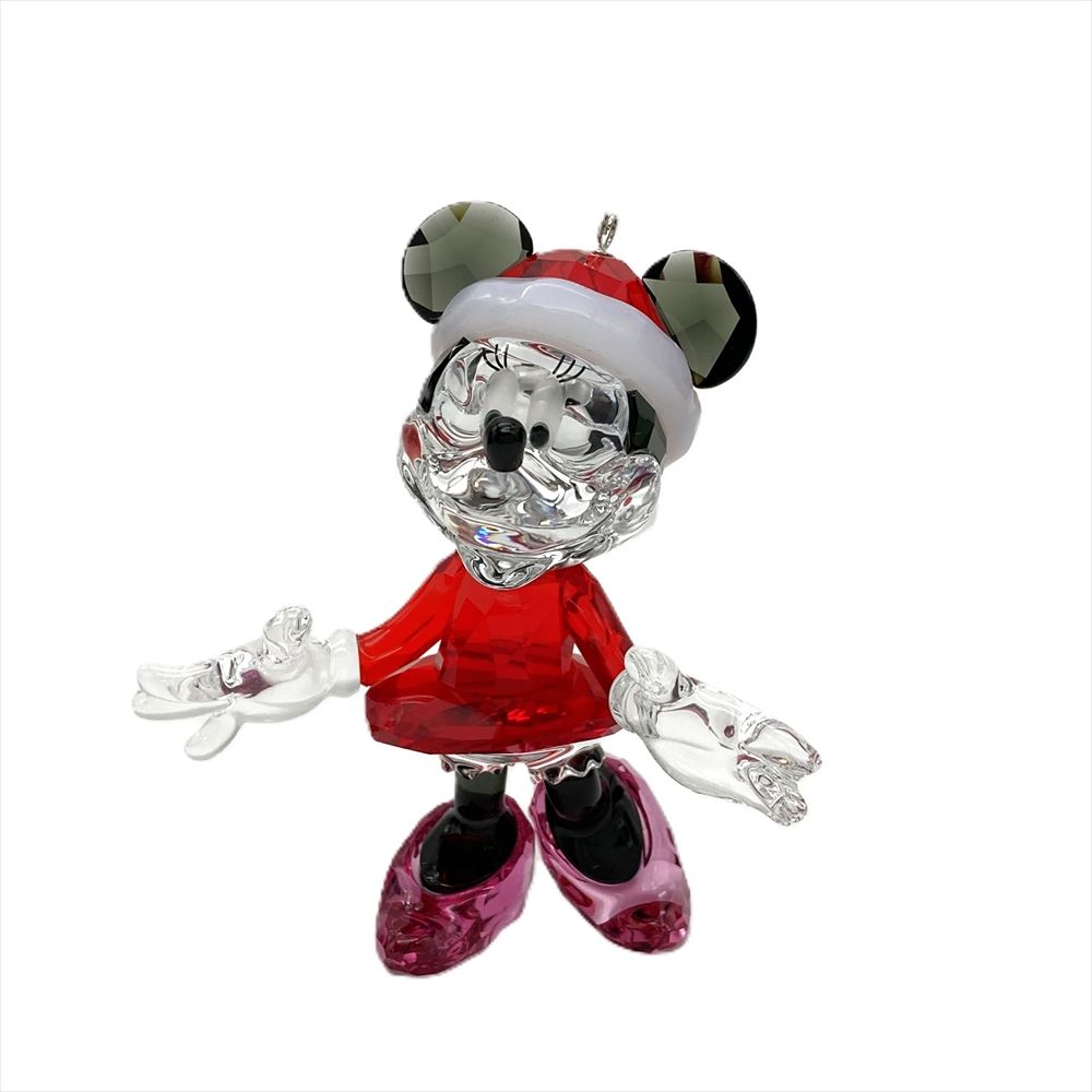 SWAROVSKI - スワロフスキー SWAROVSKI ミニーマウス クリスマス オーナメント オブジェ 置物 5004687 クリア ディズニー【中古】 スワロフスキー SWAROVSKI ミニーマウス クリスマス