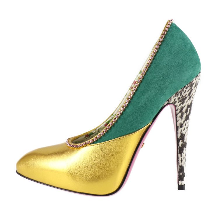 GUCCI グッチ パンプス パンプス 489345 レザー スウェード