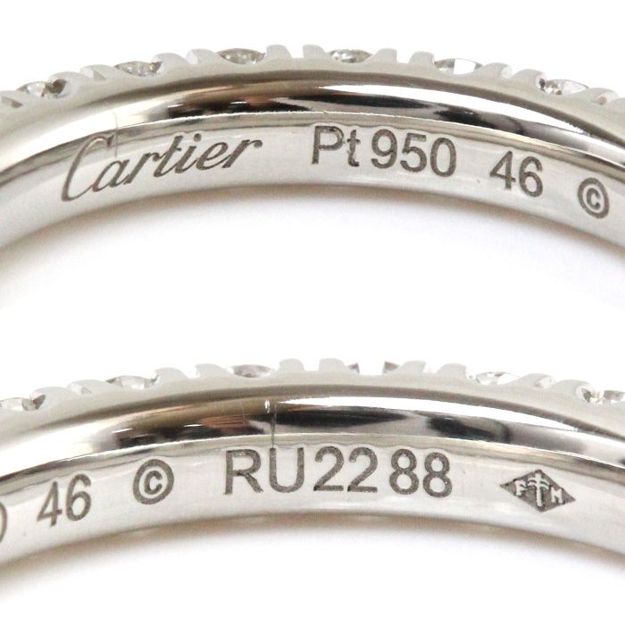 Cartier カルティエ Pt950プラチナ エタンセル フルエタニティ リング・指輪 B4087146 ダイヤモンド 6号 46 3.2g レディース 中古 美品