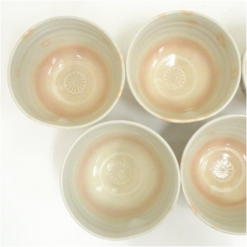 アウトレット 京焼 田中渓峰造 仙洞御所十景数茶碗5客（共箱） 茶道