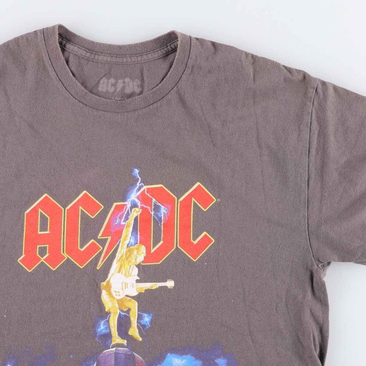 バンドTシャツ エーシーディーシー ACDC AC⁄DC 古着 バンT 00年代 公式通販 フェード ブラック スミクロ 半袖Tシャツ Tシャツ エーシーディーシー⁄バンドTシャツ⁄古着⁄バンT of サイズXL