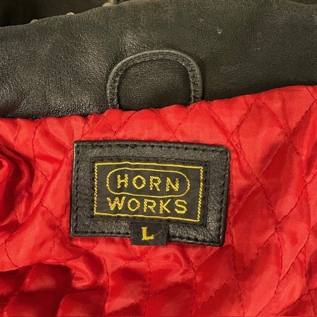 HORN WORKS ダブルライダース 鋲ジャン スタッズ レザー HORN WORKS ダブルライダース 鋲ジャン スタッズ レザー