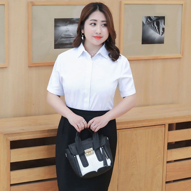 S～8XL！ワイシャツ 大きいサイズ 事務服 半袖 ブラウス シャツ 