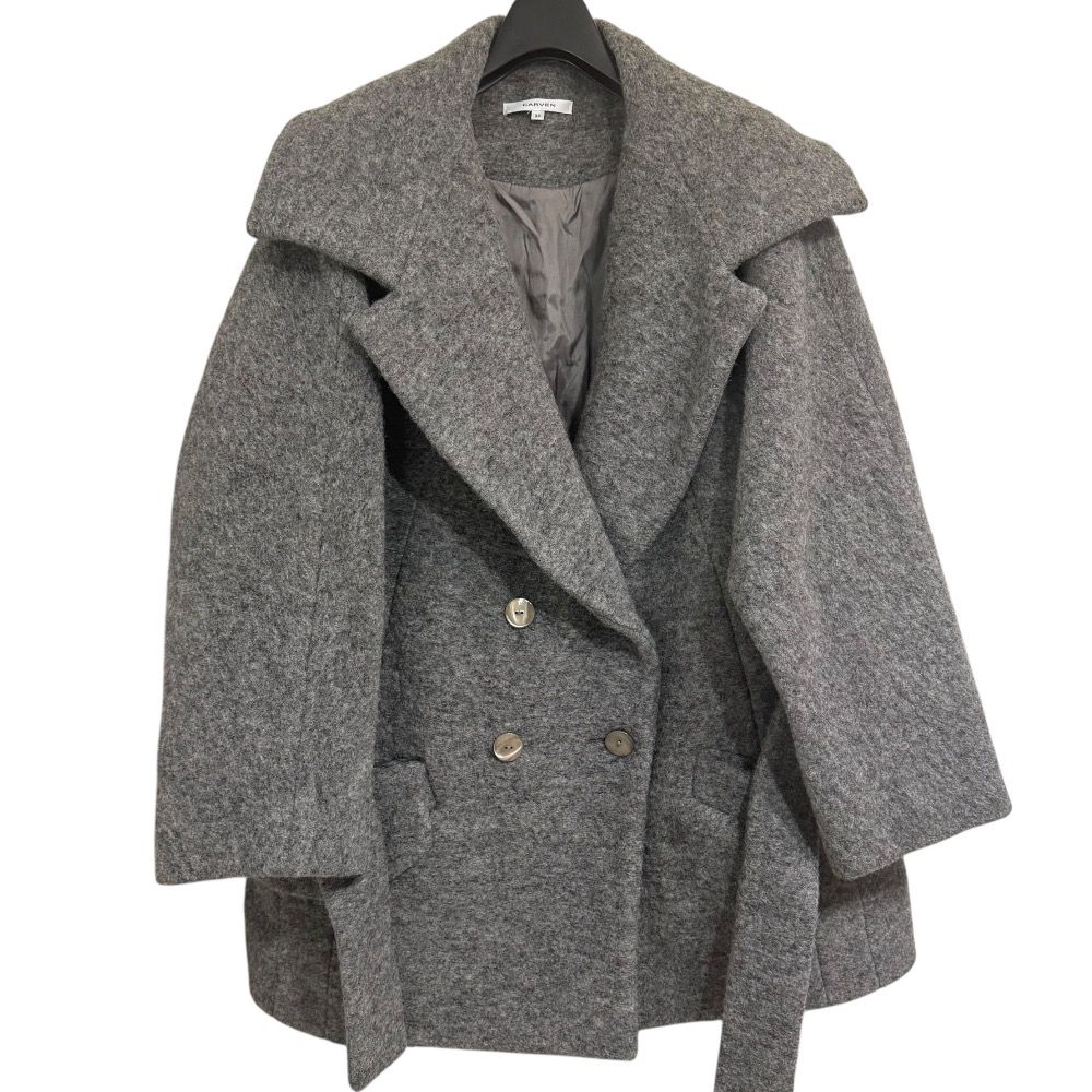 美品☆ CARVEN カルヴェン ダブル ウールチェスターコート ブルガリア製 ウールカシミヤダブルフェイス チェスターコート