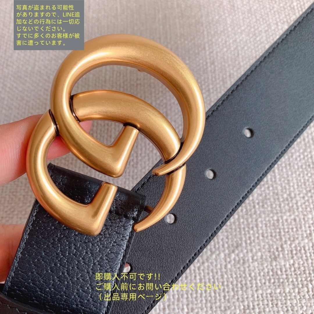 即購入値下げコメントお願いします❁ GUCCI グッチ ベルト 未使用品】最終値下げ GUCCI グッチ GG ベルト メンズ 本革