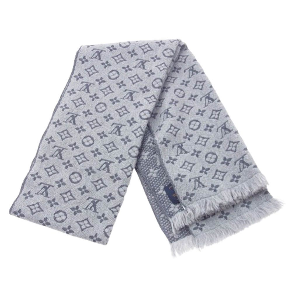 LOUIS VUITTON マフラー・モノグラム クラシック グレー LOUIS VUITTON - 【本物保証】 新品同様 ルイヴィトン LOUIS