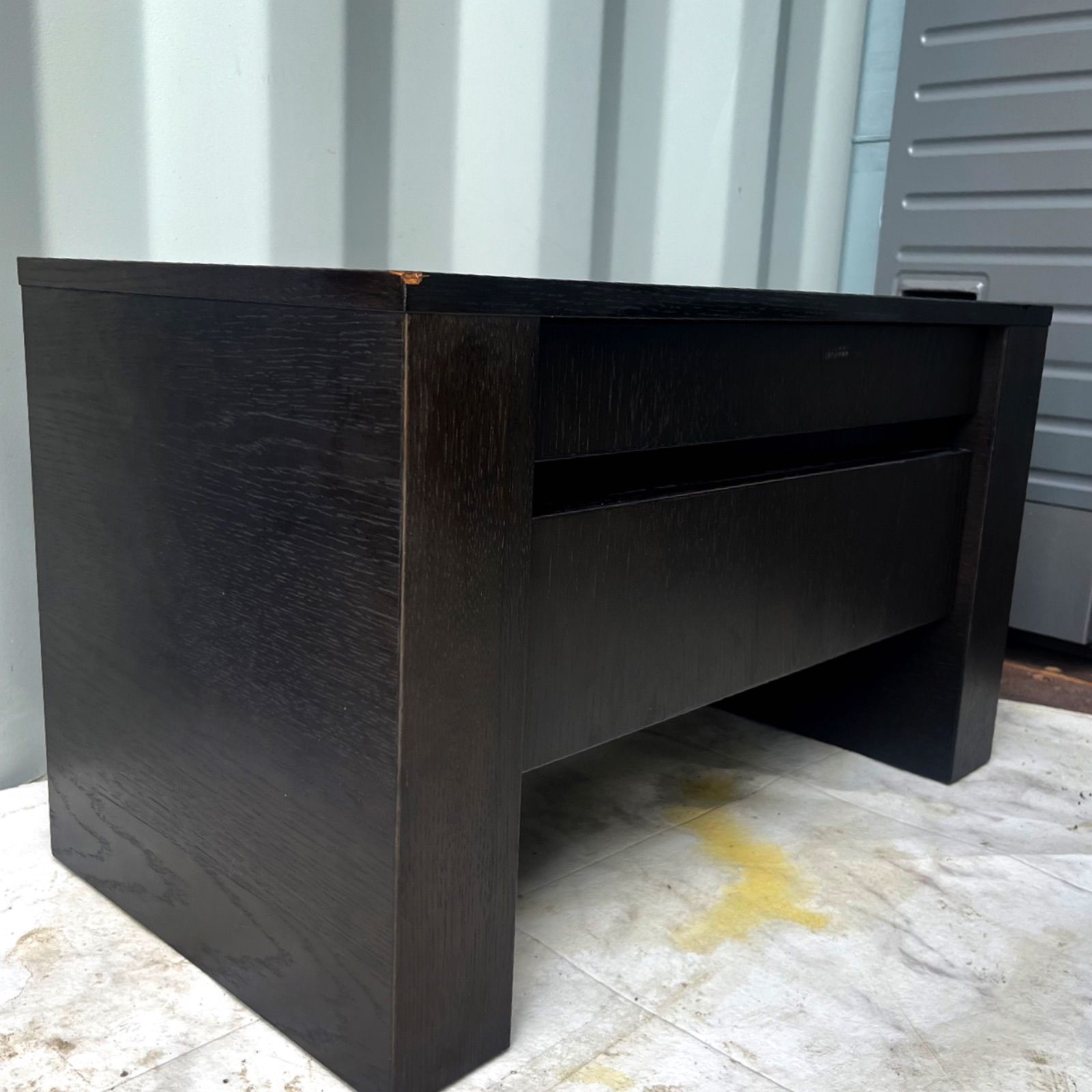 取付無料！アルフレックス スタイリッシュモダン 天然木ブラックナイトテーブル✨ 取付無料！アルフレックス スタイリッシュモダン 天然木ブラックナイト