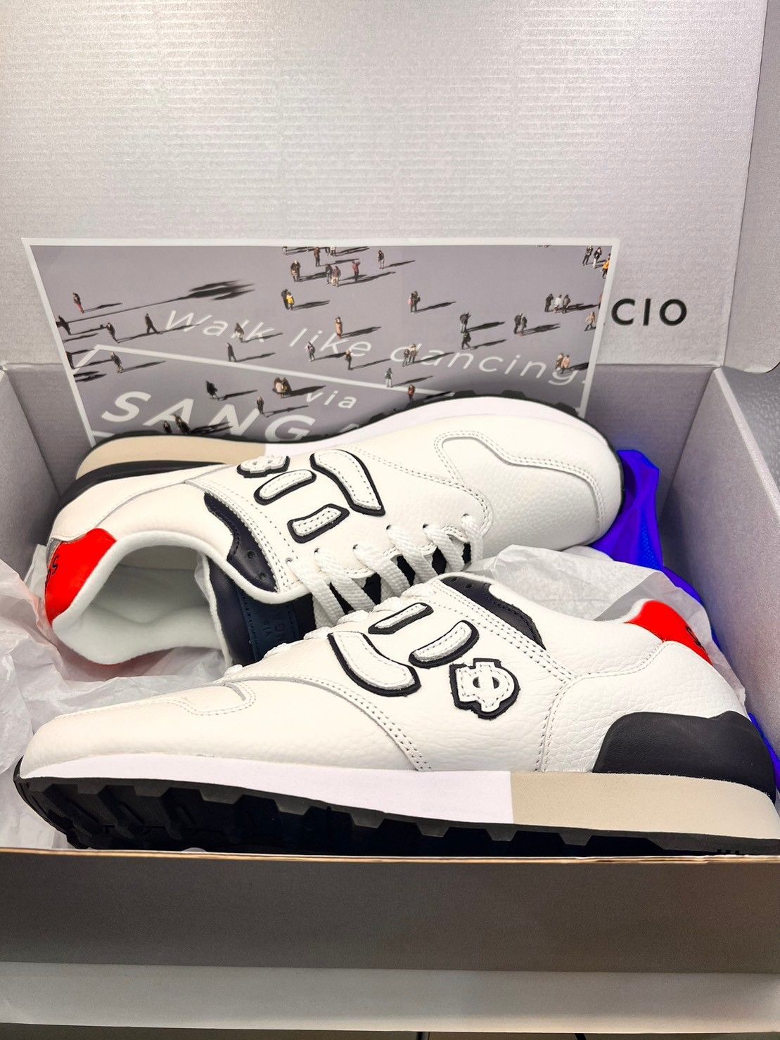 未使用品】via SANGACIO サンガッチョ スニーカー 靴 白 にゅ