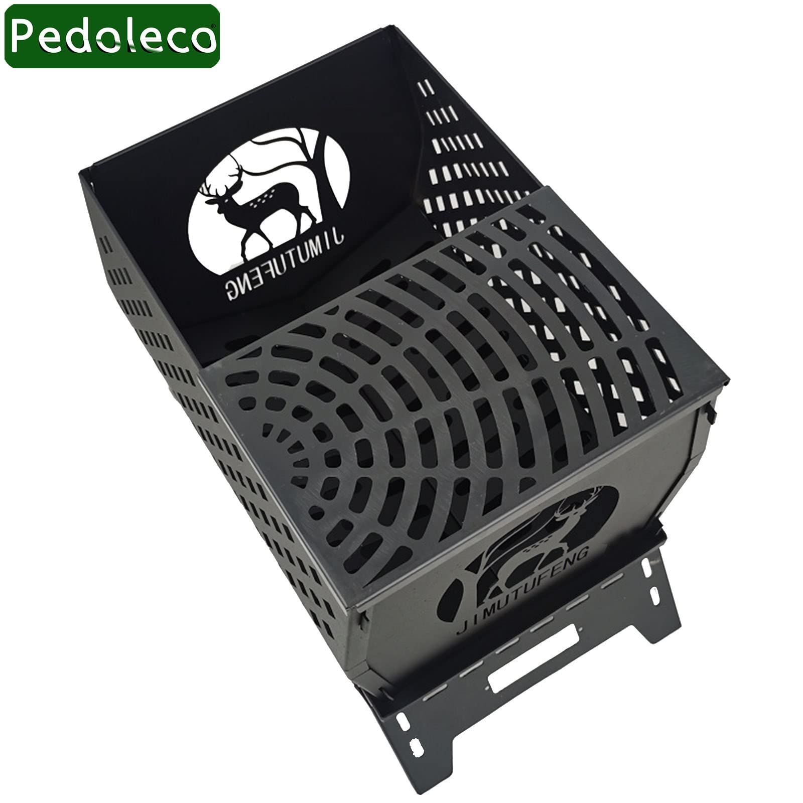 アウトドア用品 コンパクト 携帯便利 キャンプ ビーチ 釣り 登山 遠足 耐火シート 収納バッグ付き 荷重20kg エルクの形 組み立て簡単 折り畳み式 キャンプ用 大型 A 焚火台 Pedoleco