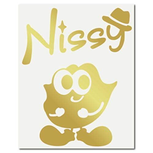 絵柄だけ残る ステッカー S 「Nissy」 金 105G