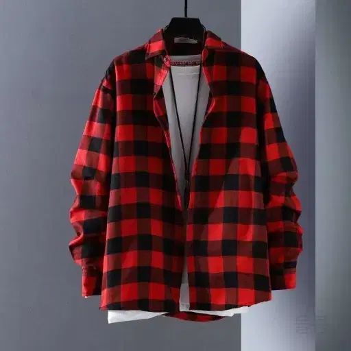 レッドチェックシャツ オーバーサイズ 110