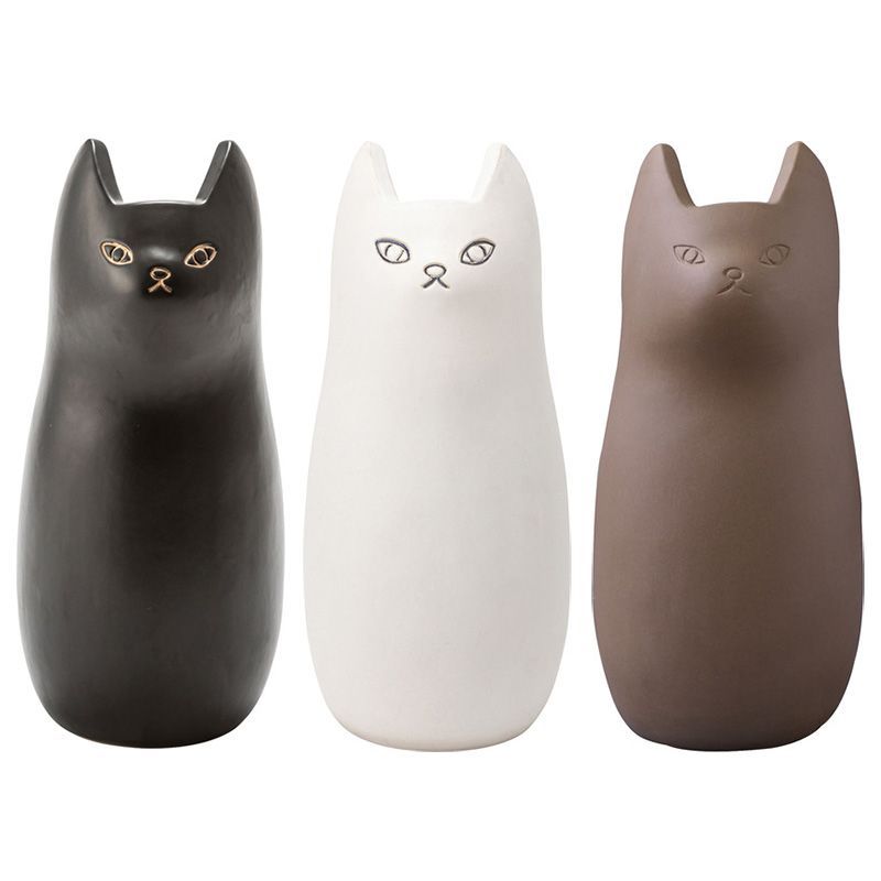ネコの傘立て 黒猫 CLY-12BK 陶器 スタンド 猫 ねこ ブラック