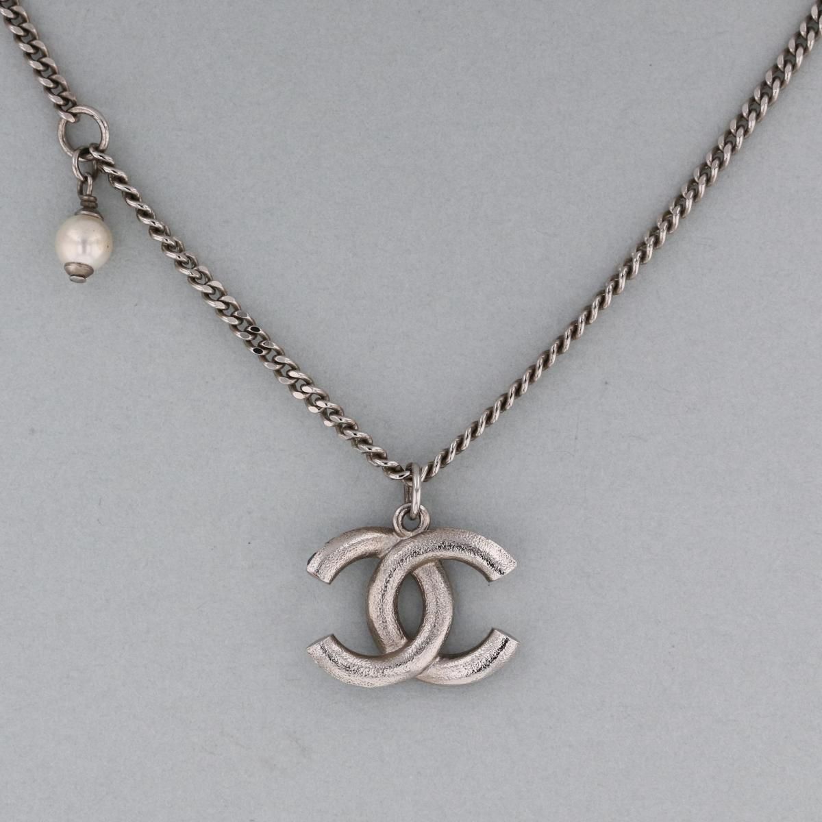 CHANEL （シャネル） ココマーク ラインストーン パール ネックレス 