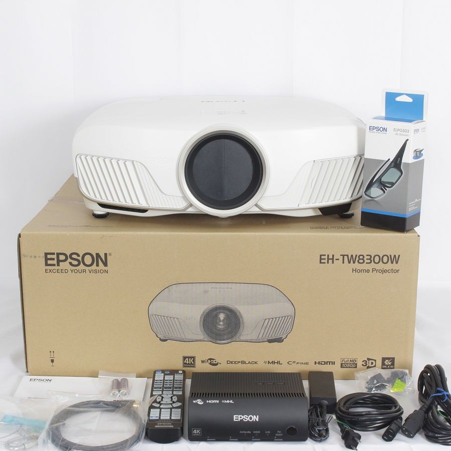 【美品】エプソン dreamio EH-TW8300W ホームプロジェクター 2500lm 4K EPSON ドリーミオ 本体