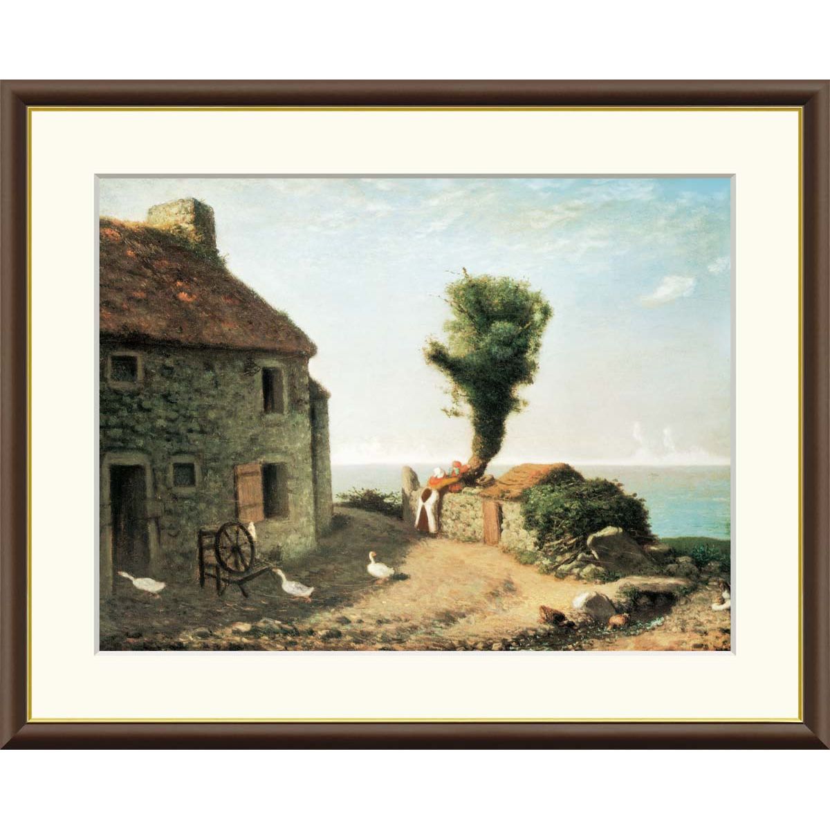 アート額絵 ミレー F8 名画 高精細巧芸画 複製画 手彩仕上げ 額装品