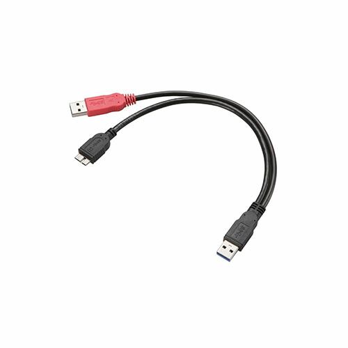 【新品】 【5個セット】エレコム Y字Wパワーケーブル/USB3.0/microB/簡易パッケージ USB3-AAMB5DPBKX5