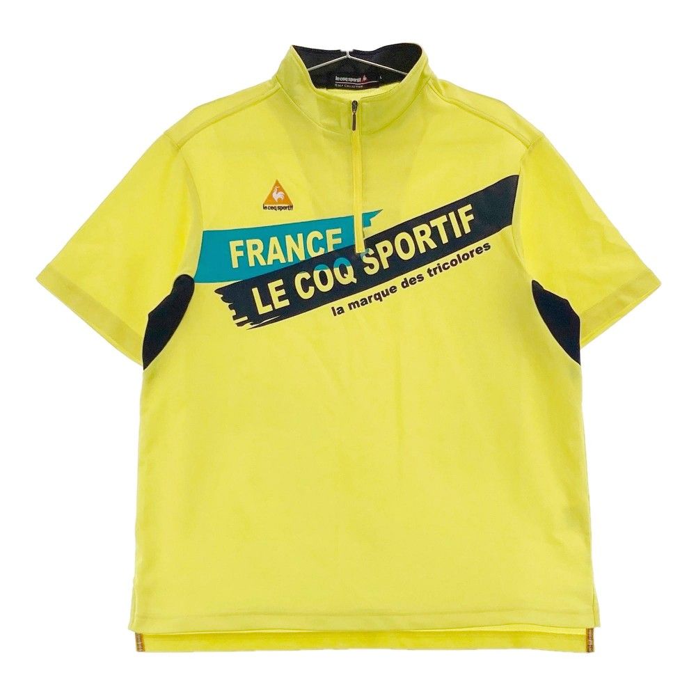 サイズ：L LE COQ GOLF ルコックゴルフ ハーフジップ半袖Tシャツ