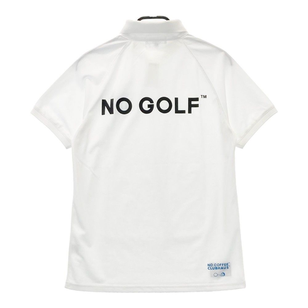 CLUBHAUS NO GOLF 半袖ポロシャツ ノーコーヒー×クラブハウス 半袖ポロシャツ 黒×白 ボタンダウン