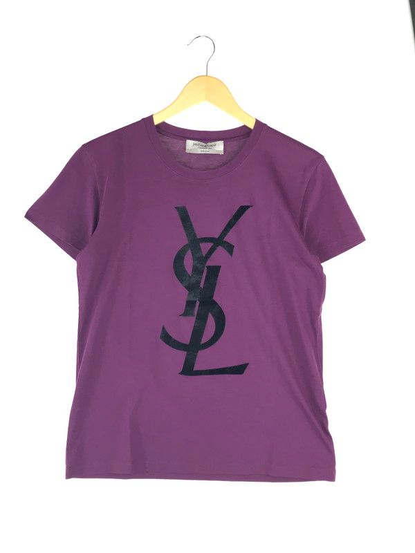 レディース YVES SAINT LAURENT イヴ サンローラン CASSANDEDRE LOGO APPLIQUE COTTON TEE Tシャツ トップス 168-241121-SS-06-TAG