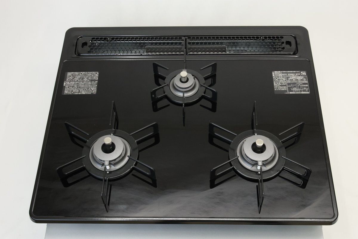 ガラストップビルトインガスコンロ 3口 都市ガス用 未使用品 ガラストップビルトインガスコンロ 3口 都市ガス用 未使用品