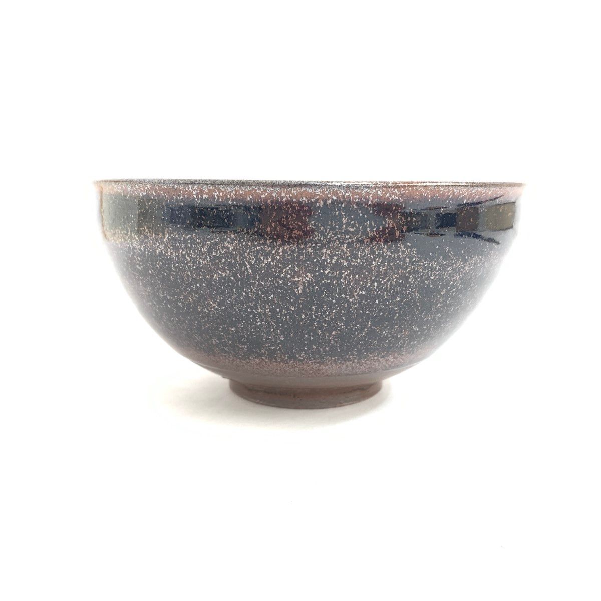 新品同様 京都工芸美術作家協会 江口滉 鉄釉 茶碗 ブラウン