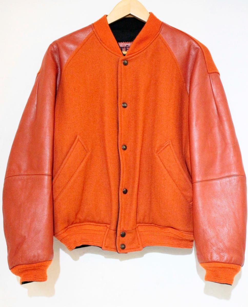 TETE HOMME メンズスタジャン TETE HOMME|リバーシブル|スタジャン|黒 ブラック|オレンジ 橙
