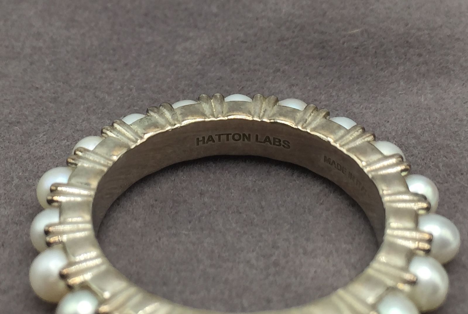 HATTON LABS ハットンラブス Pearl Eternity Ring 925 - メルカリ