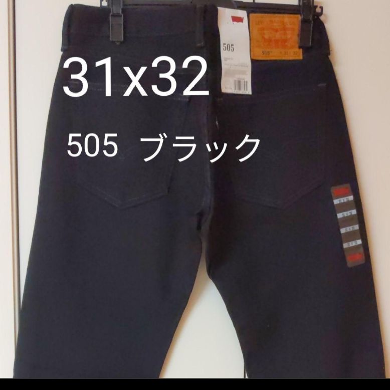 新品 505 リーバイス ストレートフィットジーンズ ブラック - from USA