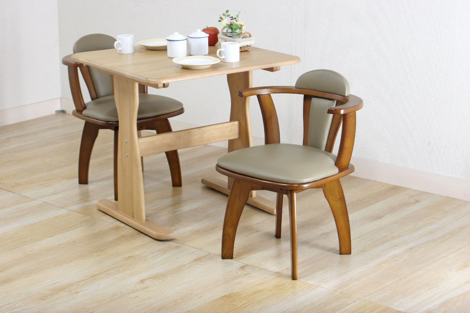 不二貿易 ダイニング チェア クラム ファブリック ブラウン 回転 チェア 95463 不二貿易 チェア 幅50×奥行52×高さ68? ブラウン⁄ホワイトウォッシュ