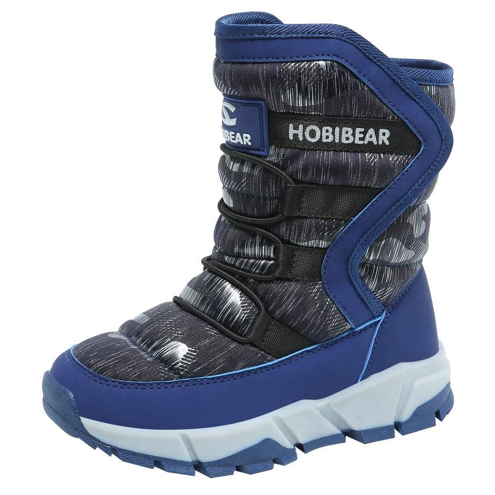 [HOBIBEAR] [ホビベアー] スノーブーツ キッズ ジュニア ウインターブーツ スノーシューズ 防寒靴 雪靴 冬用