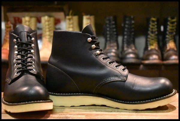 RED WING SHOES 8165 ブラック ワークブーツ US8.5 Red Wing 8165 Lace-Up Classic Work Round Toe Leather Boots