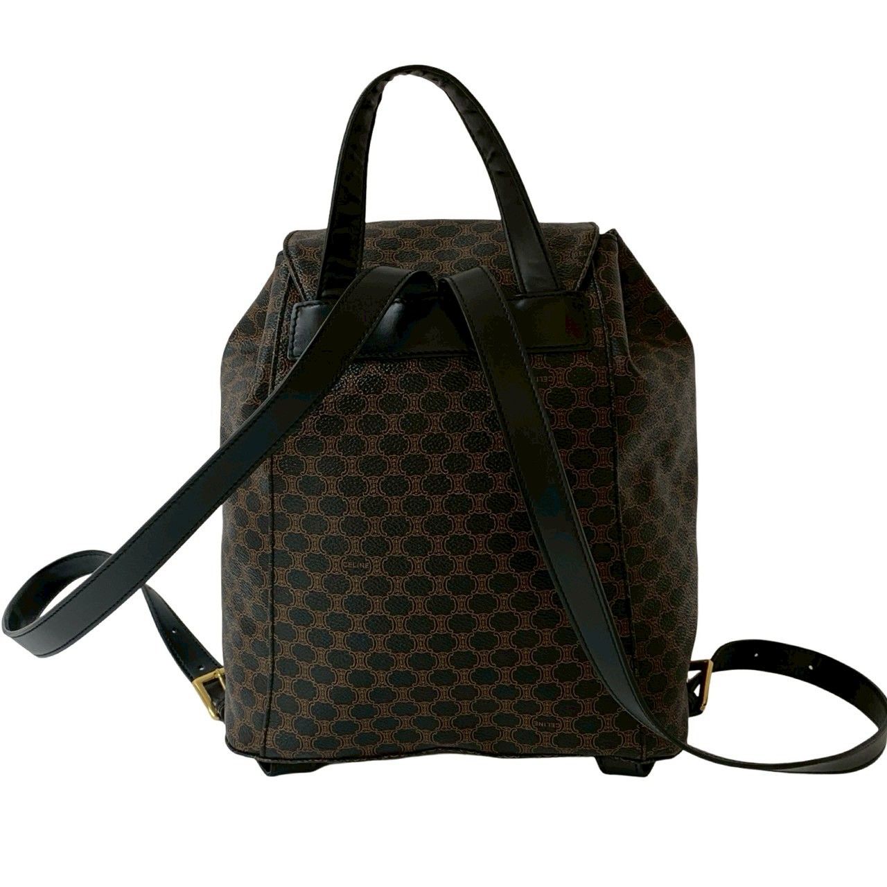 セリーヌ　マカダム　リュック　トリオンフ　サークル ほぼ未使用 CELINE セリーヌ マカダム ブラゾン トリオンフ 柄