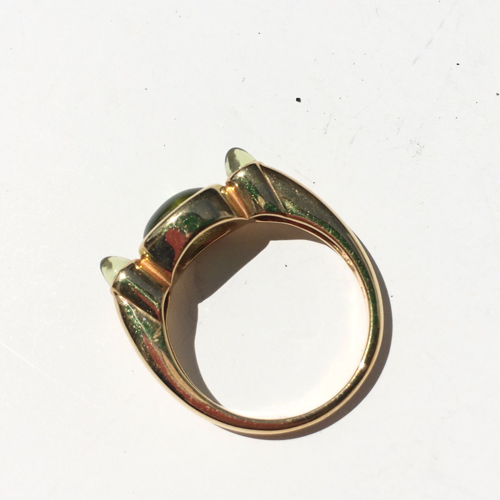 ペリドット 18金のリング 11号 新品 宝石店ストック - メルカリ