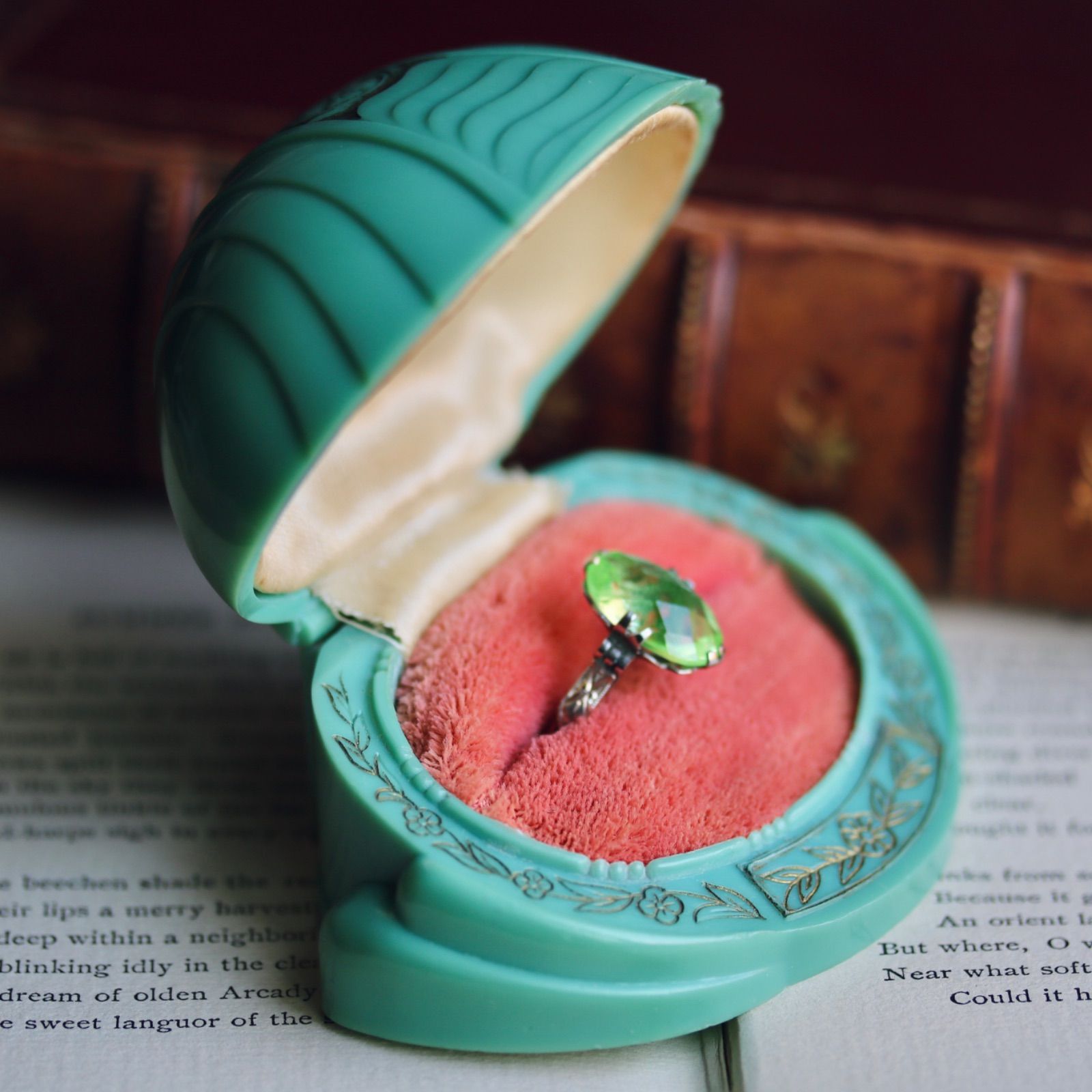 USA製 アンティークリングボックス アールデコリングケース セルロイド  