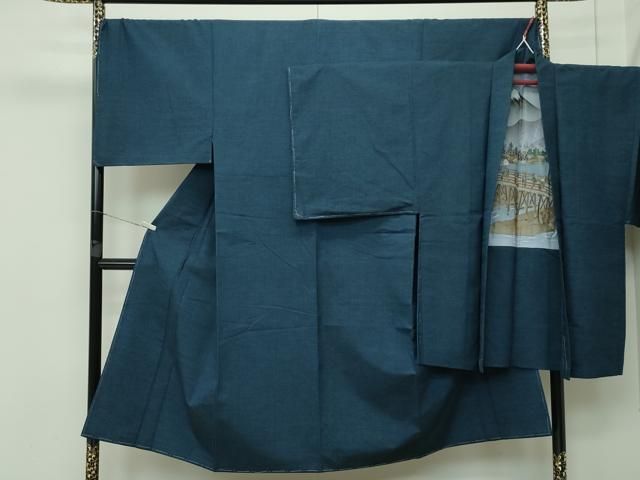 平和屋着物 上 男性 紬 アンサンブル 百入茶色 CZAA3522s5