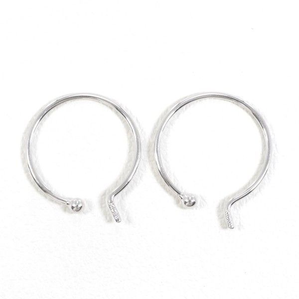 k10WGピアス K10WG ピアス 総重量約0.4g