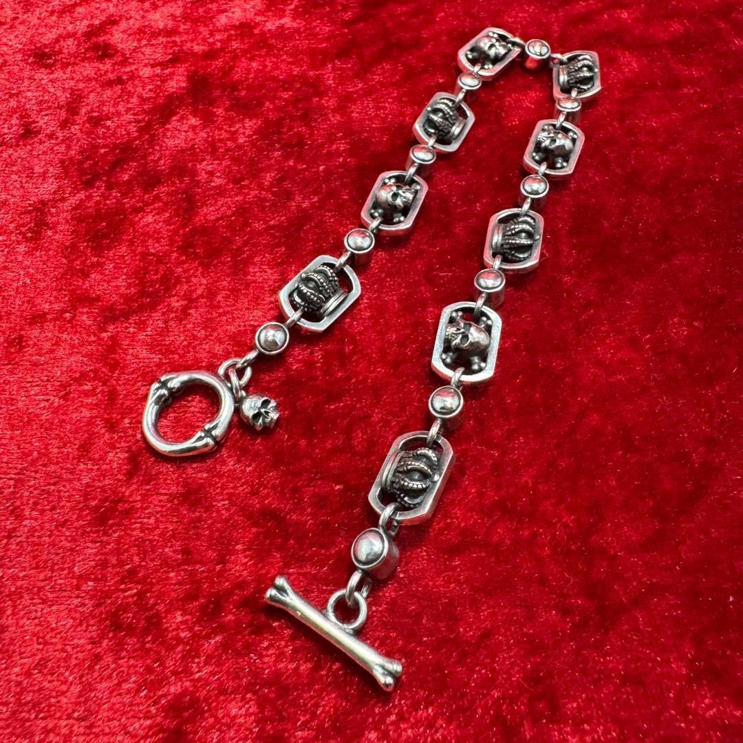 J デイビス ブレスレット 925 29.4g J×U スカルクラウン